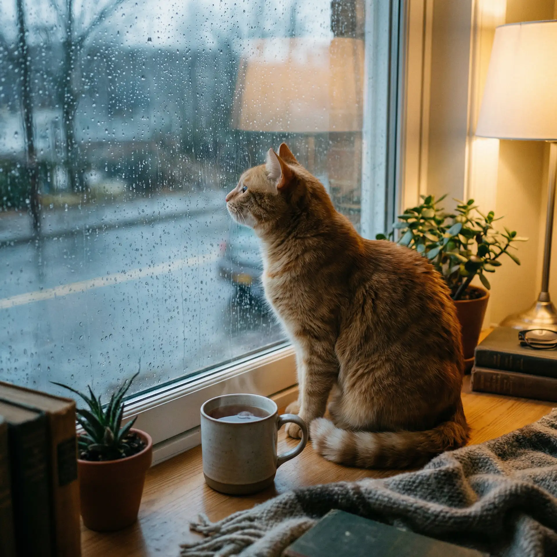 猫咪望着窗外的雨 - 白鹿原电视剧下载